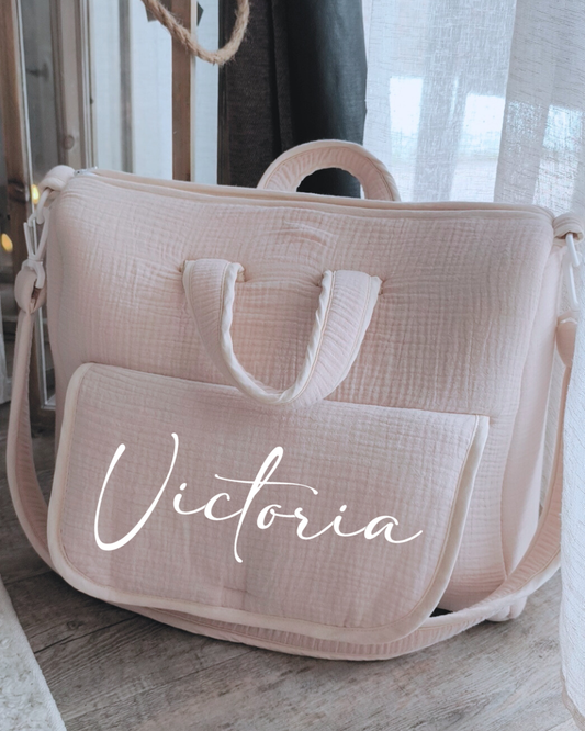 Sac à Langer - Gaze de Coton beige