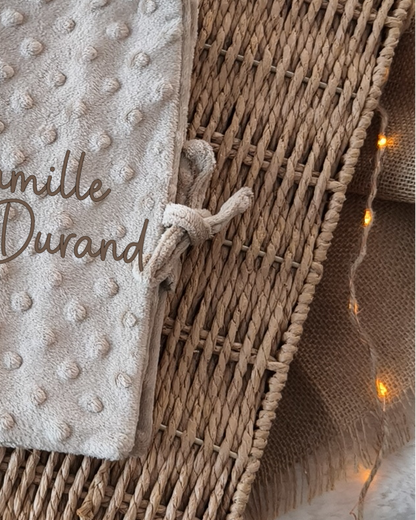 Livret de Famille - Minky Beige- Nom de Famille