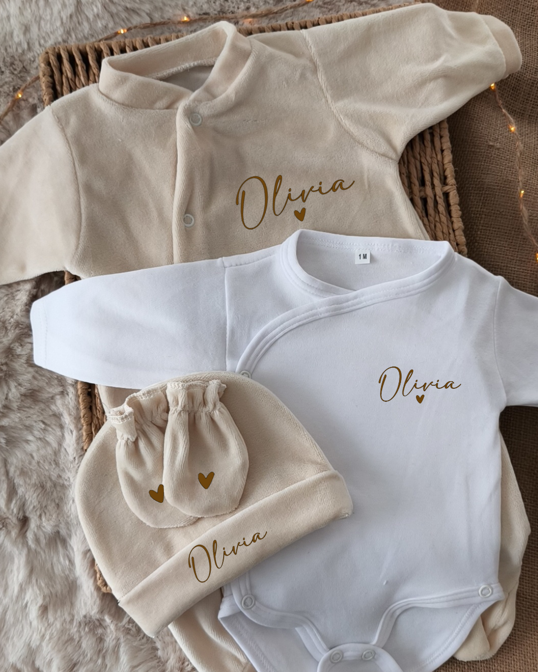 Ensemble en velours - 4 Pièces - Camel