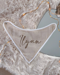 Bavoir triangle en gaze de coton - Beige