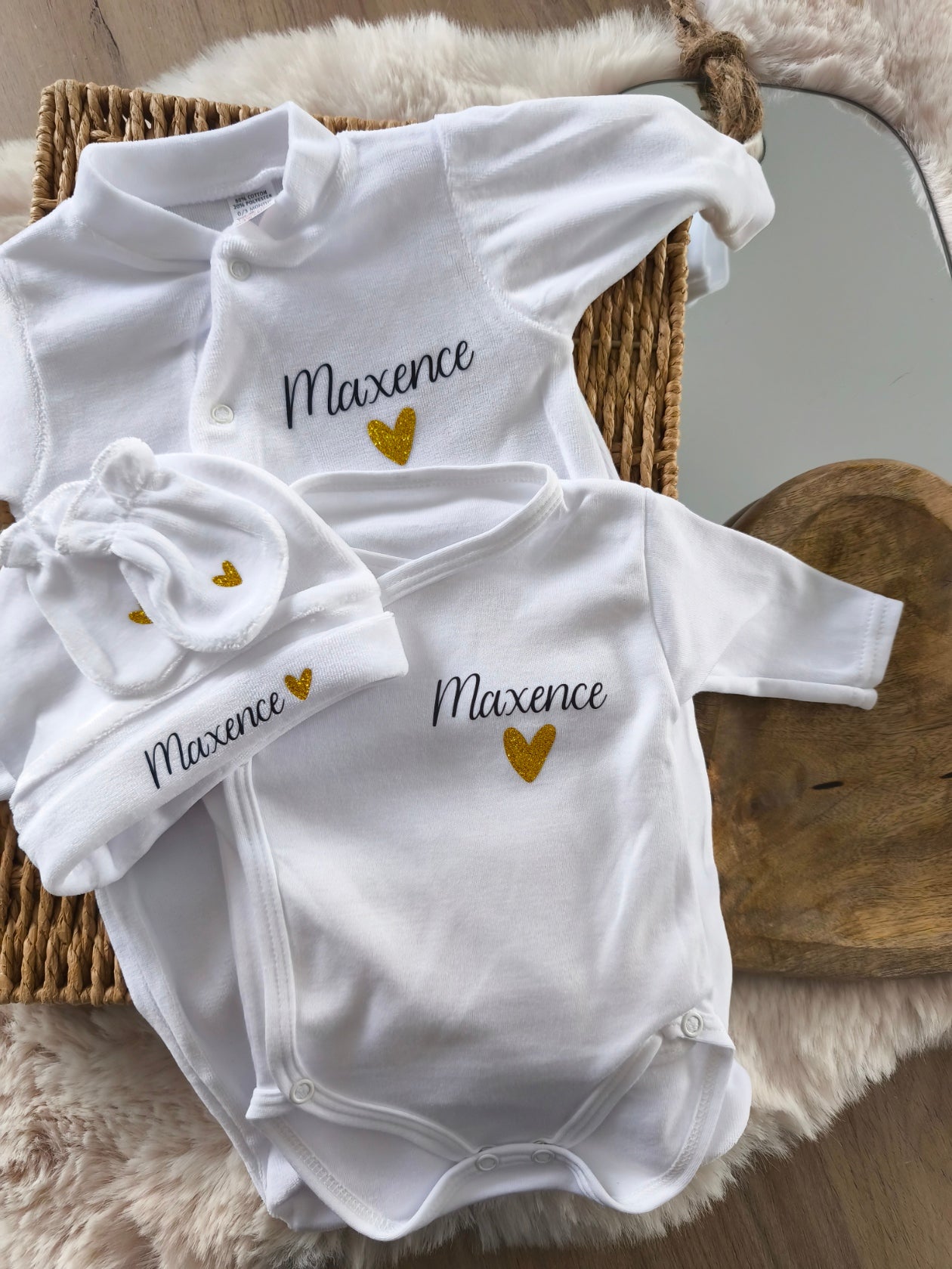 Ensemble en velours - 4 Pièces - Blanc