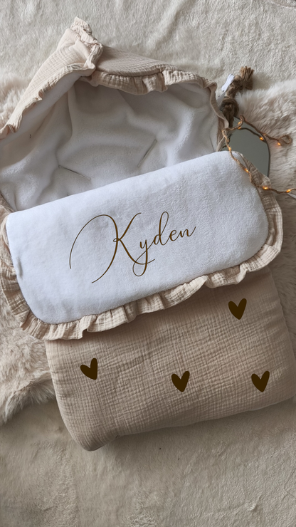Nid d'ange Beige + coeur