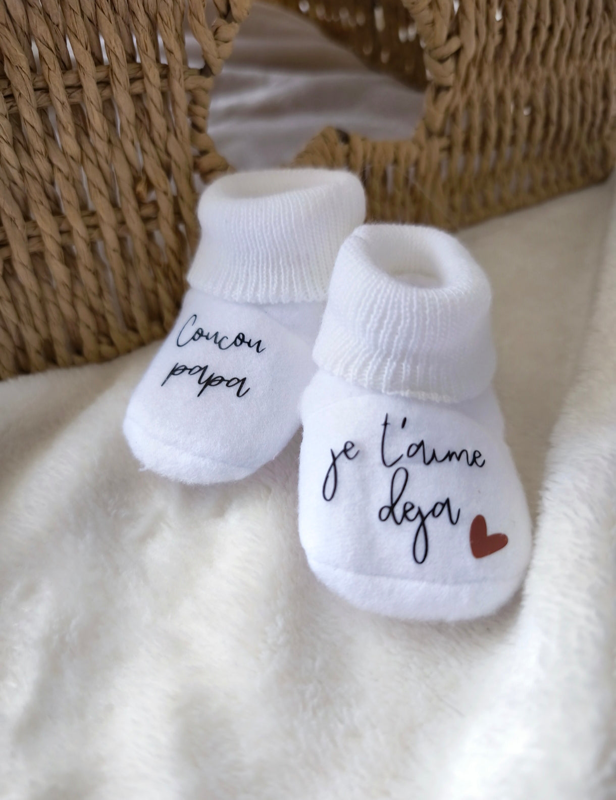 Chaussette - Coucou papa je t'aime déja