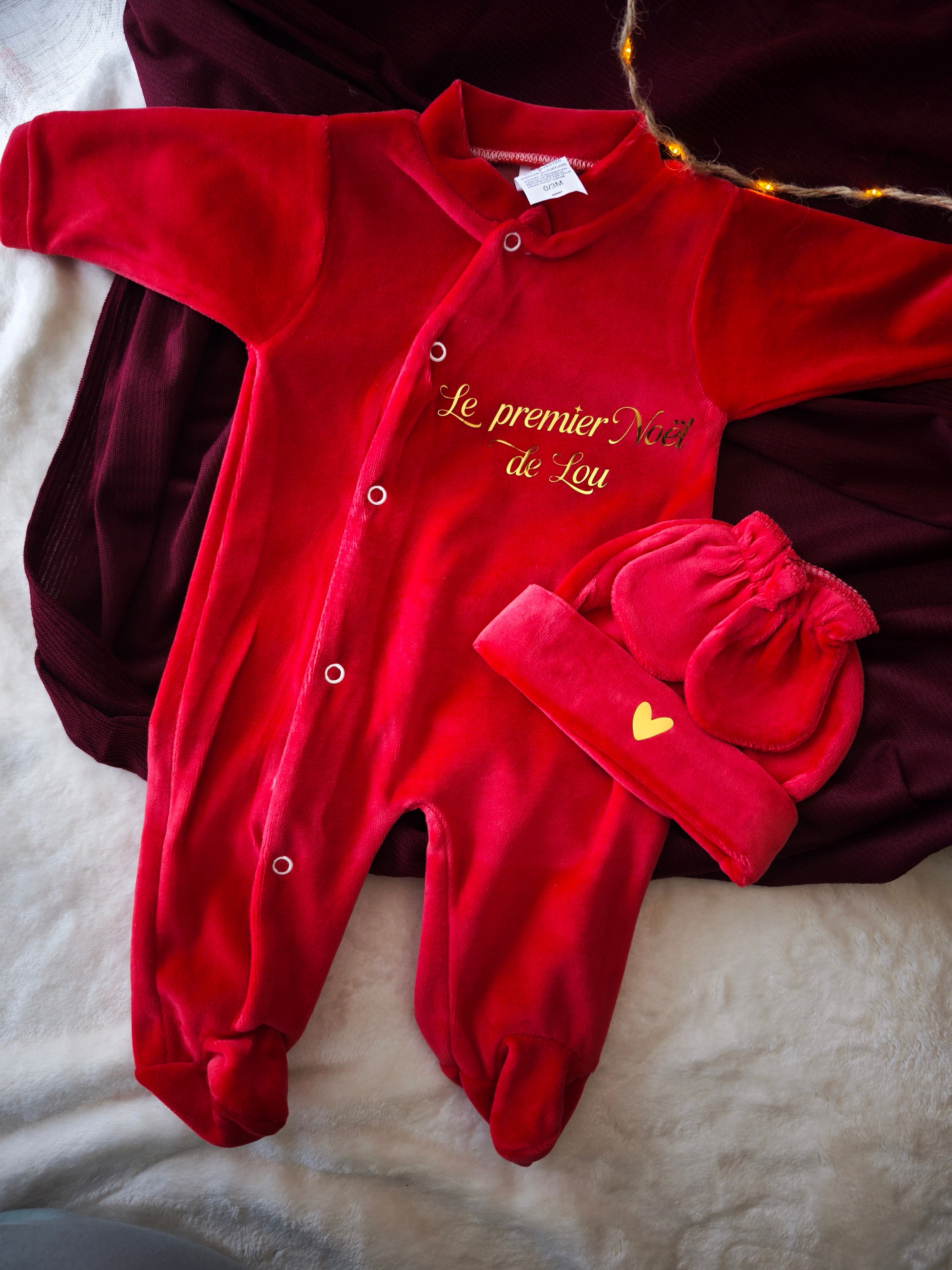 Pyjama en velours - Mon premier Noël
