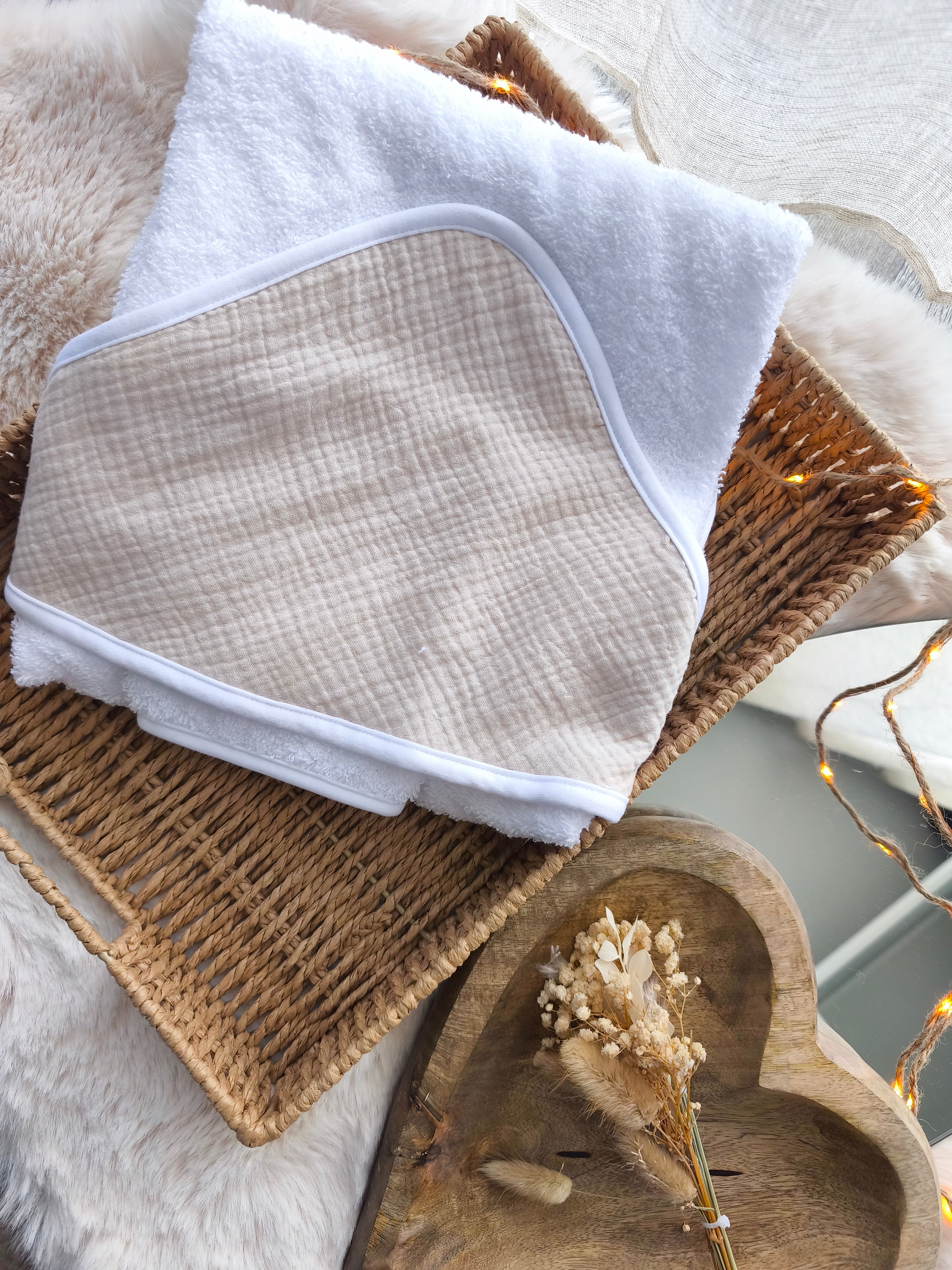 Cape de bain - Symbole & Prénom