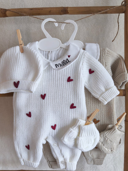 Ensemble maille Coeur Col - Personnalisable