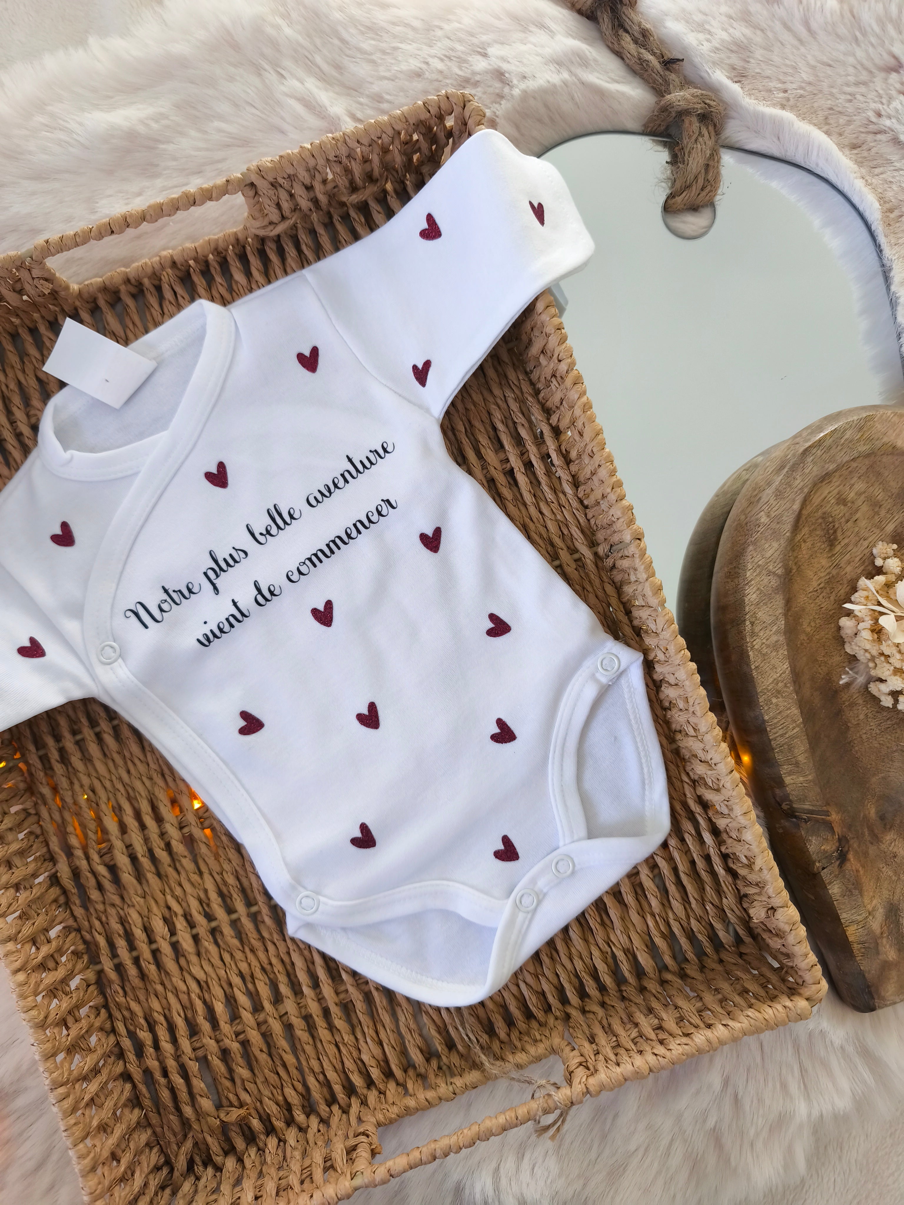 Body mini coeur - Notre plus belle aventure