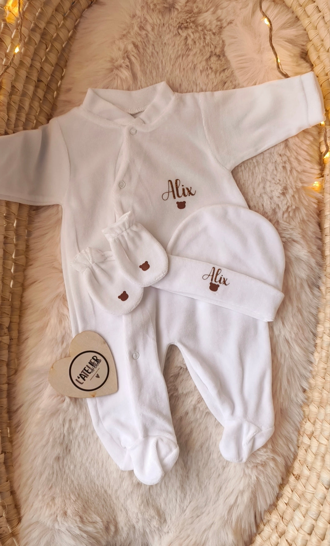 Pyjama naissance - Petit prénom, grand amour