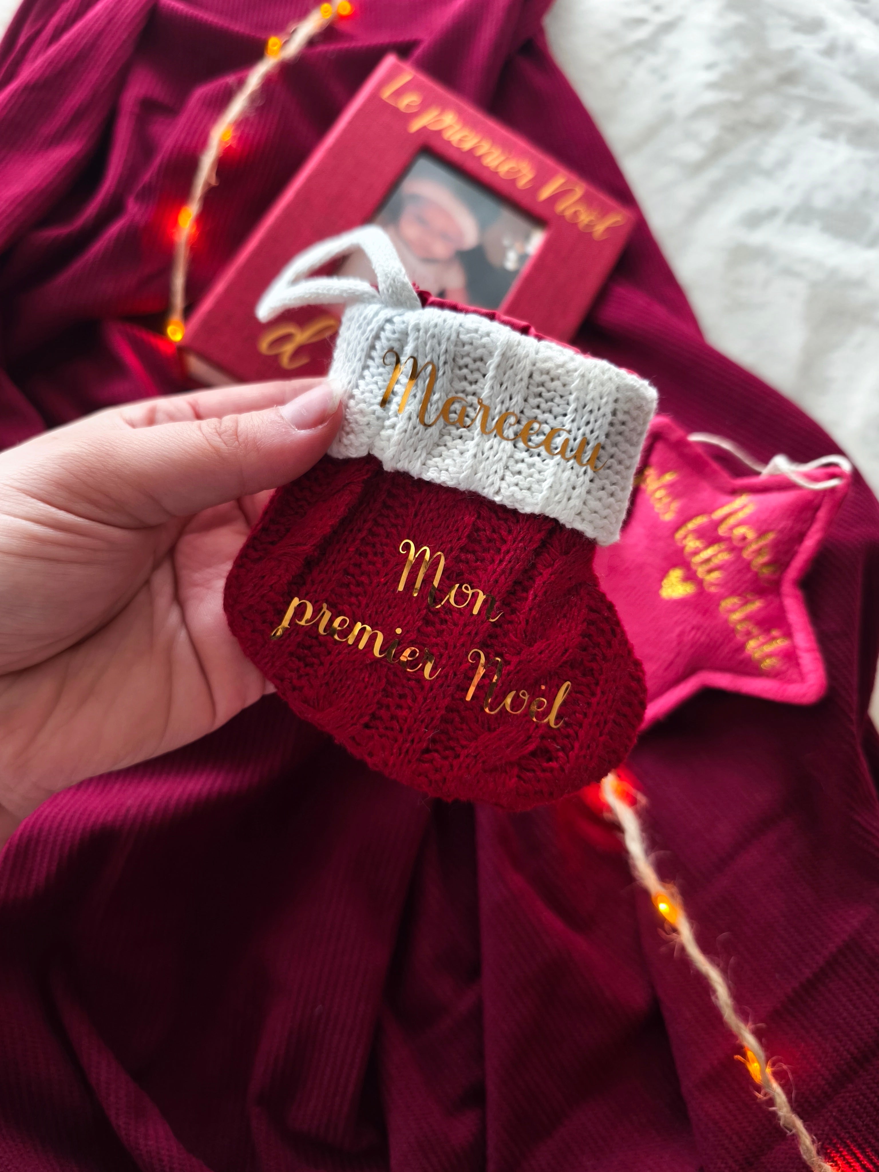 Mini chaussette de Noël - Personnalisable