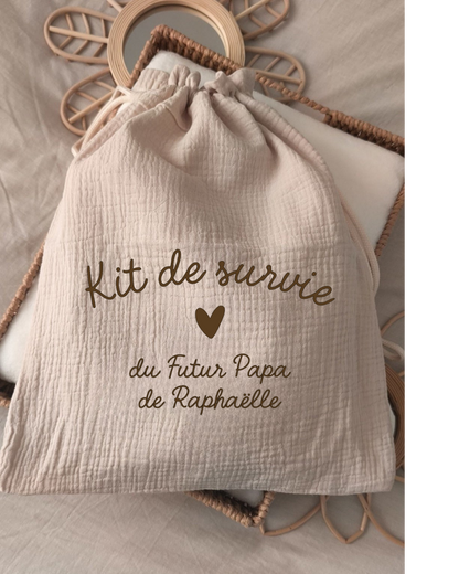 Sac personnalisé | Kit de survie du Futur Papa