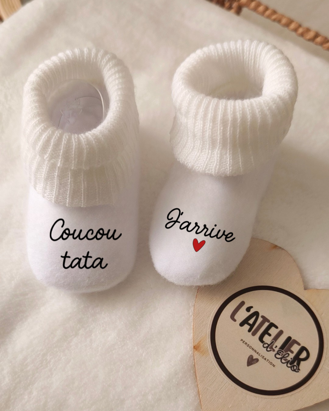 CHAUSSETTE ANNONCE | Coucou Tata j'arrive !