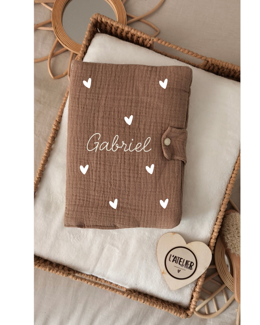 Protège carnet de santé Brun - Petit symbole