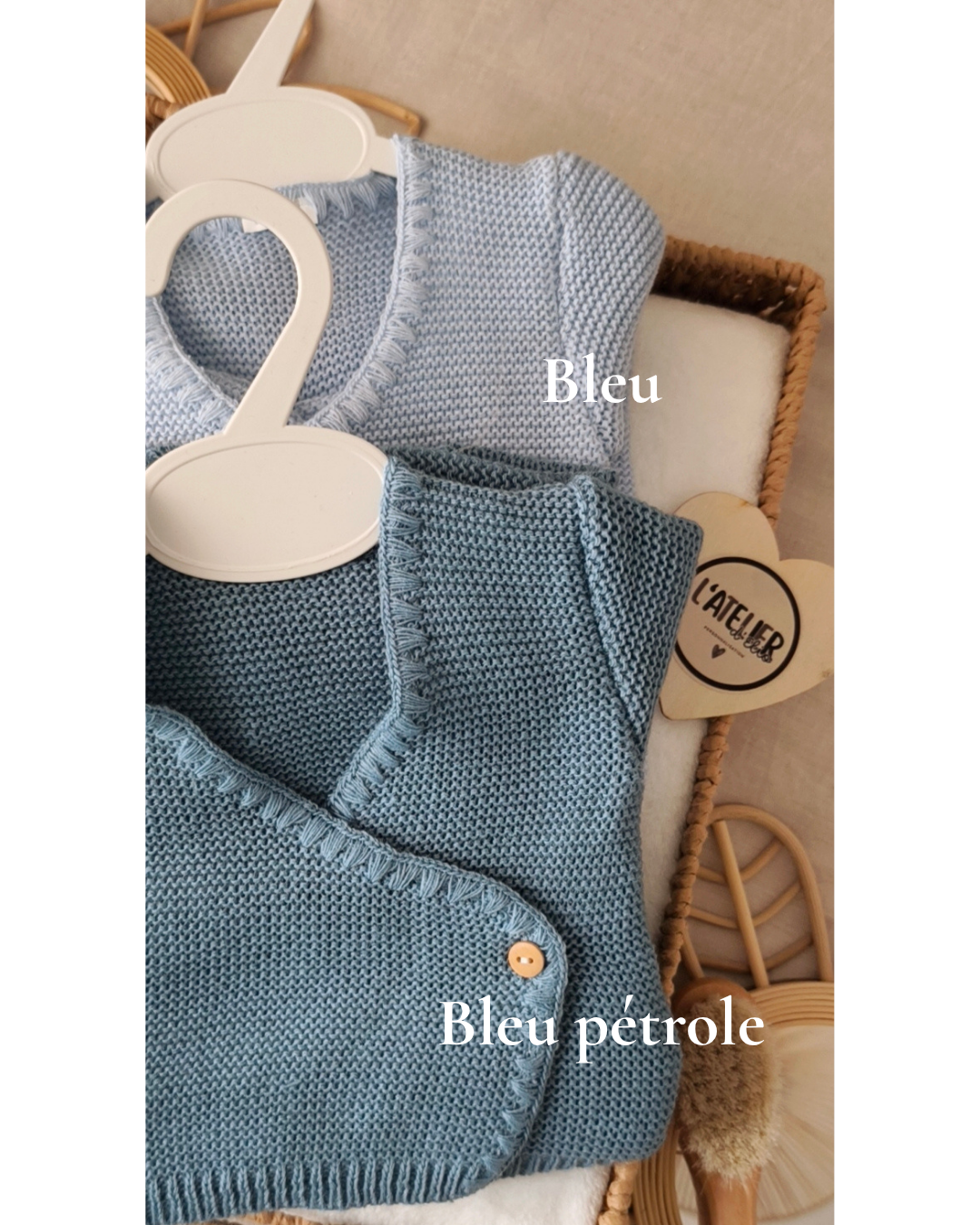 Tenue de naissance - Initial sur chaussons
