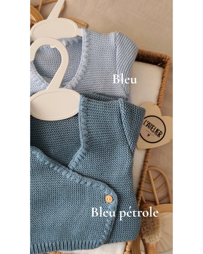 Tenue de naissance - Initial sur chaussons