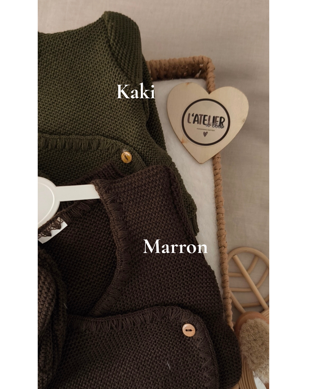 Tenue de naissance - Initial sur chaussons